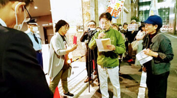 11月6日 原電に原発事業から撤退しに廃炉作業に専念するよう求め連盟の要請書を提出